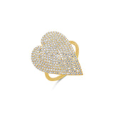 Pave Statement Heart Ring