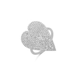 Pave Statement Heart Ring