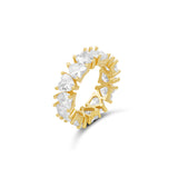 Heart Prong-Set Eternity Band
