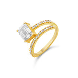 Half Way Around Emerald Statement Ring