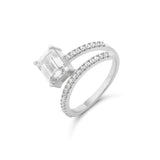 Half Way Around Emerald Statement Ring