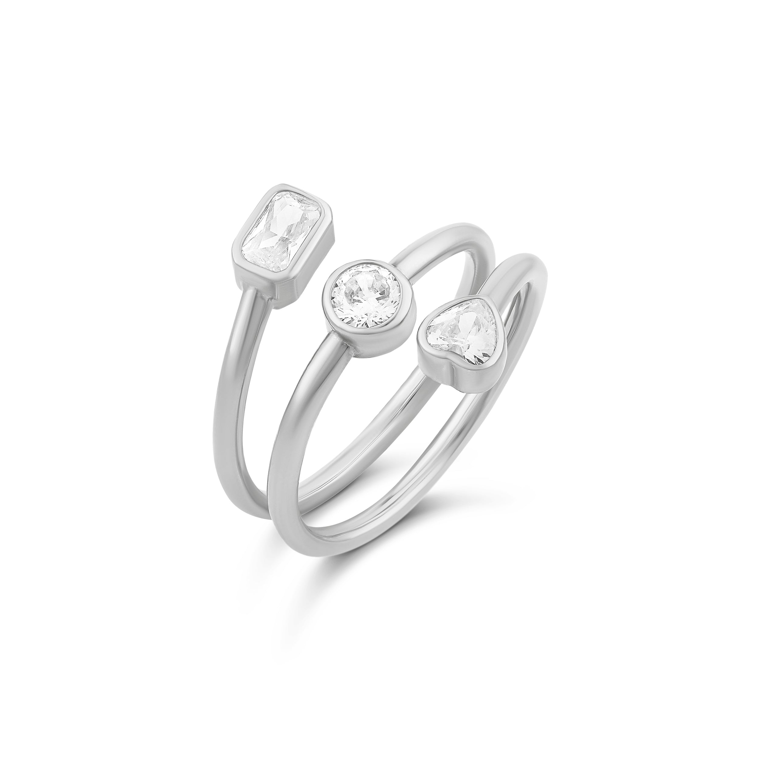 Multi Shape Spiral Ring