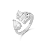 Mixed Shape Three Stone Open Ring