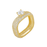Pave Statement Ring with Center Stone
