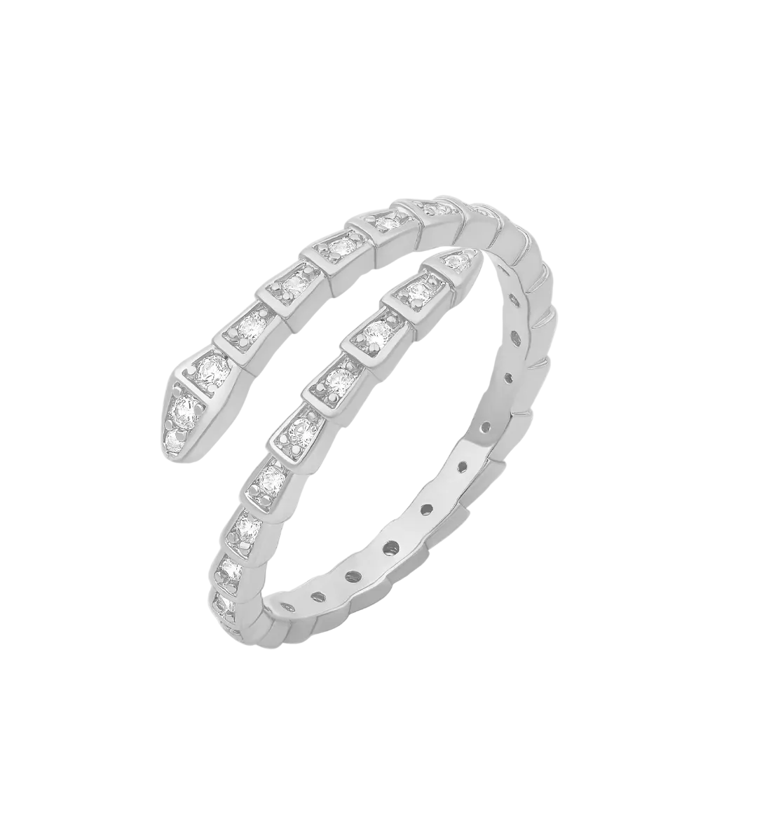 Thin Pave Snake Ring