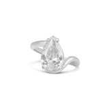 Floating Pear Shape Cocktail Ring
