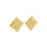 Textured Square Statement Earrings