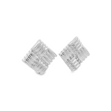 Textured Square Statement Earrings