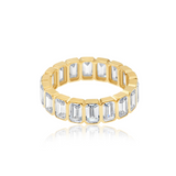 Emerald Bezel-Set Eternity Band