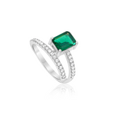 Half Way Around Emerald Statement Ring