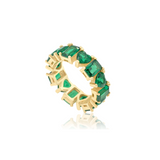 Heart and Emerald Eternity Band