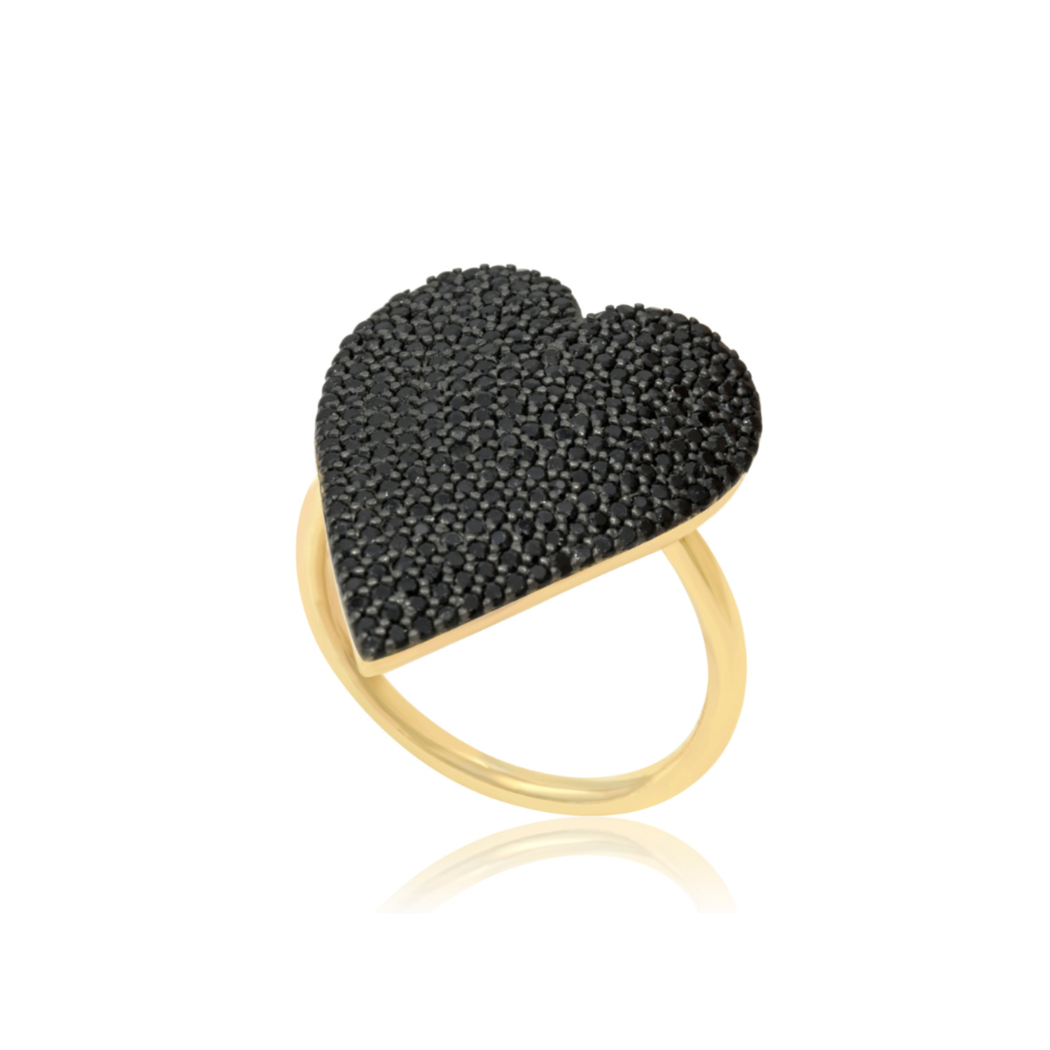 Pave Statement Heart Ring