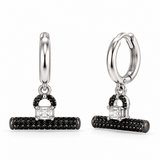 Pave T Bar Earrings