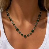 Multi Shape Black Rhodium Necklace
