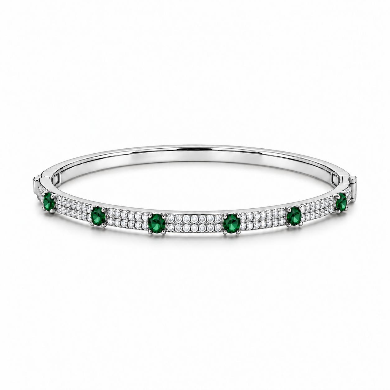 Thin Stone Segment Bangle