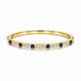 Thin Stone Segment Bangle