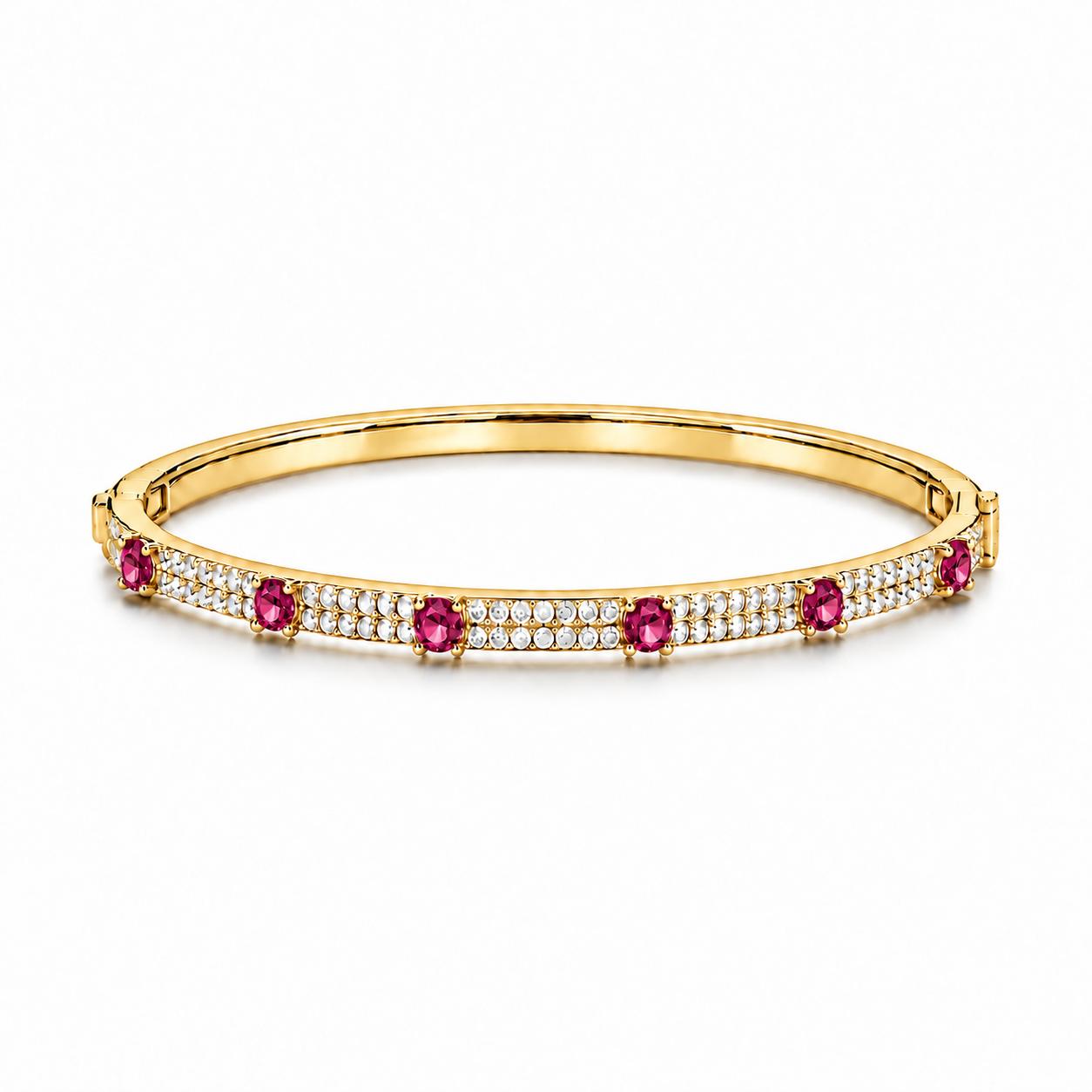 Thin Stone Segment Bangle