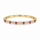 Thin Stone Segment Bangle