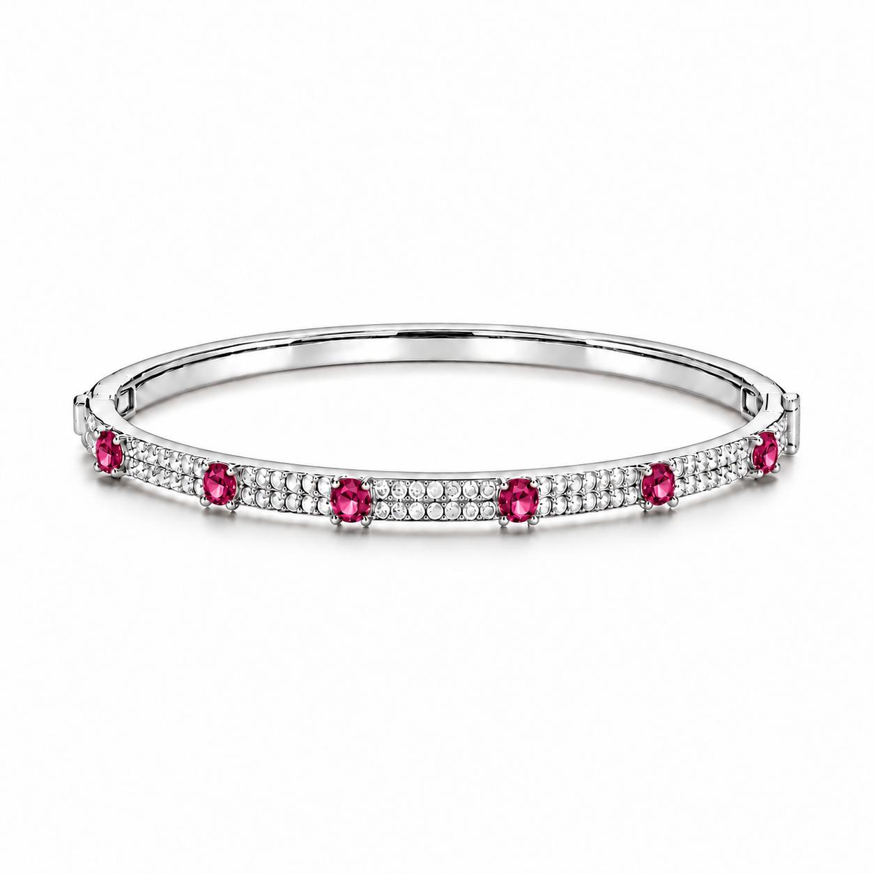 Thin Stone Segment Bangle