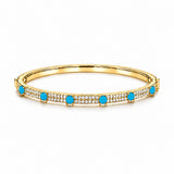 Thin Stone Segment Bangle