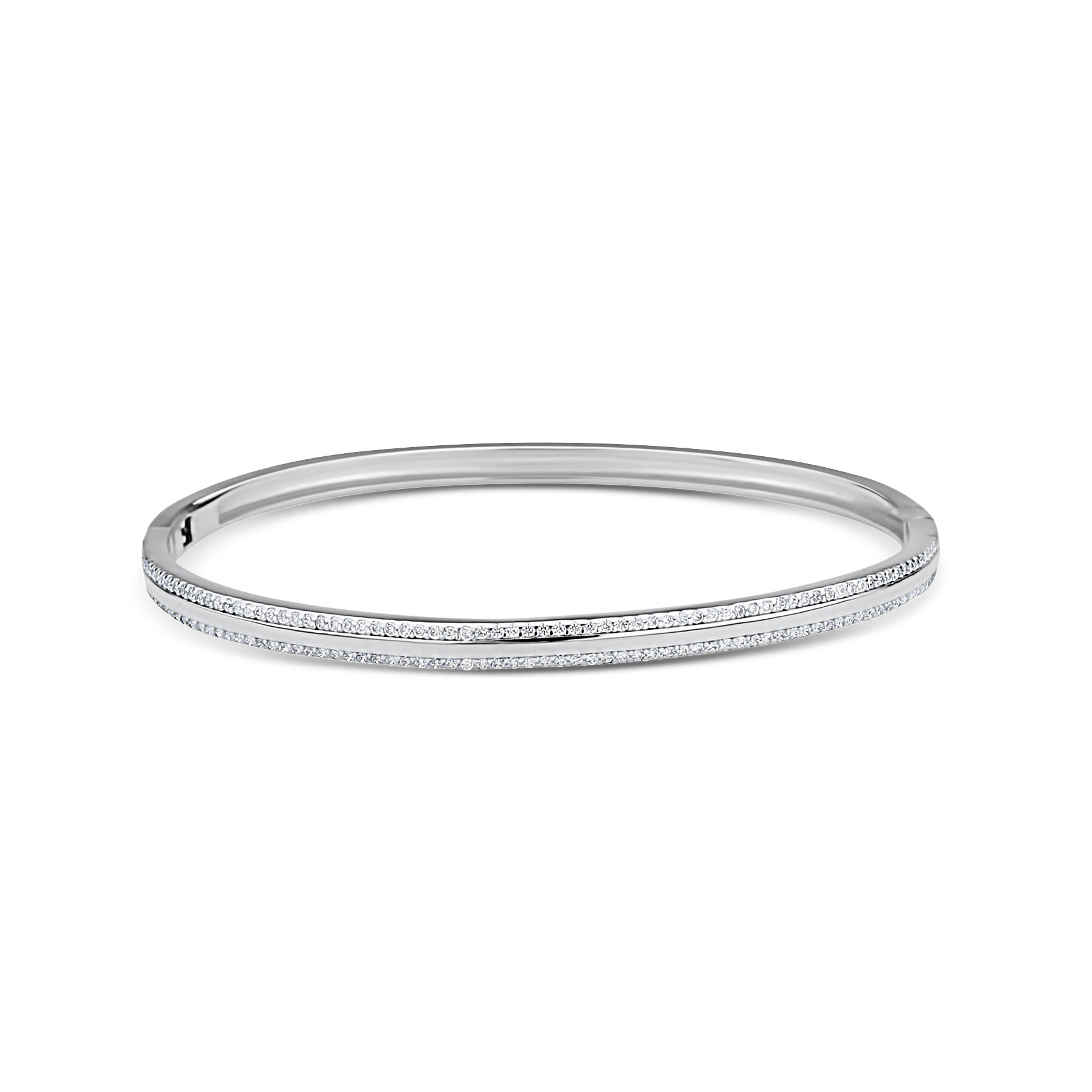 Thin Pave Outline Bangle