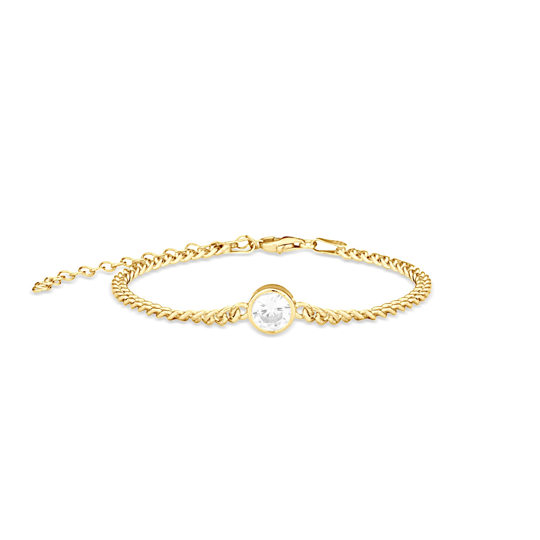 Fancy Shape on a Curb Chain Bracelet