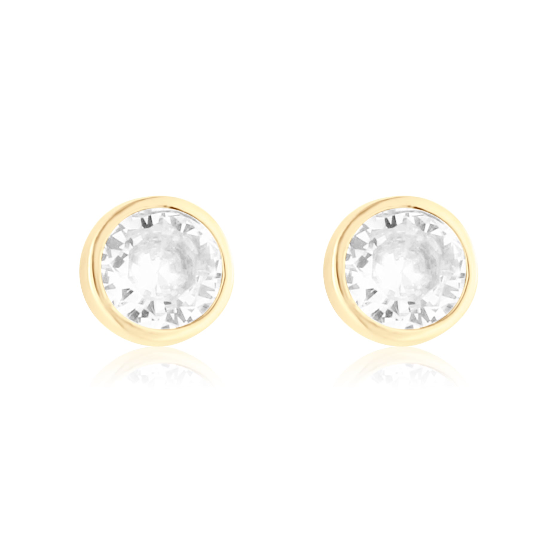 Fancy Shape Bezel Set Stud