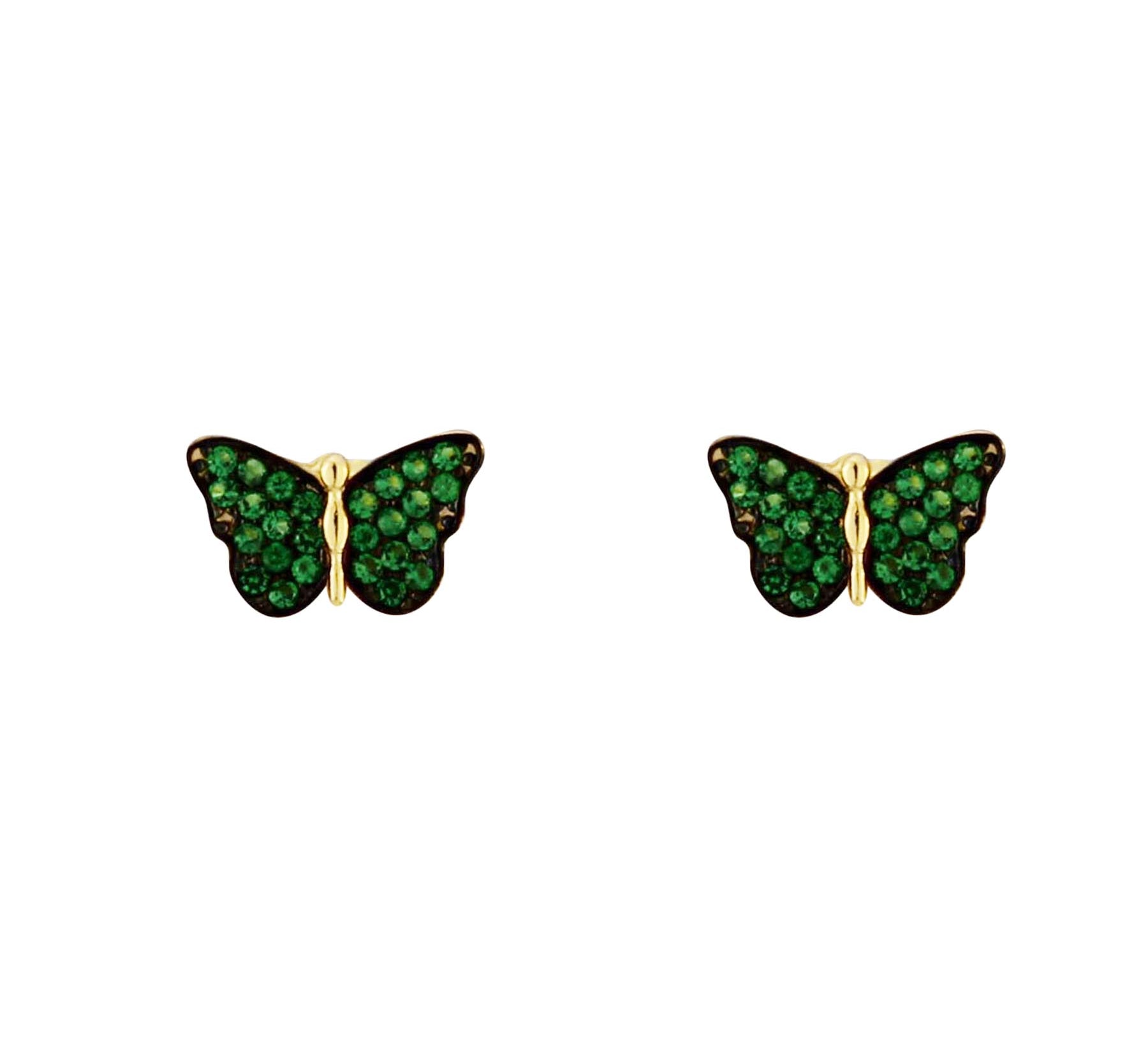 Pave Butterfly Studs