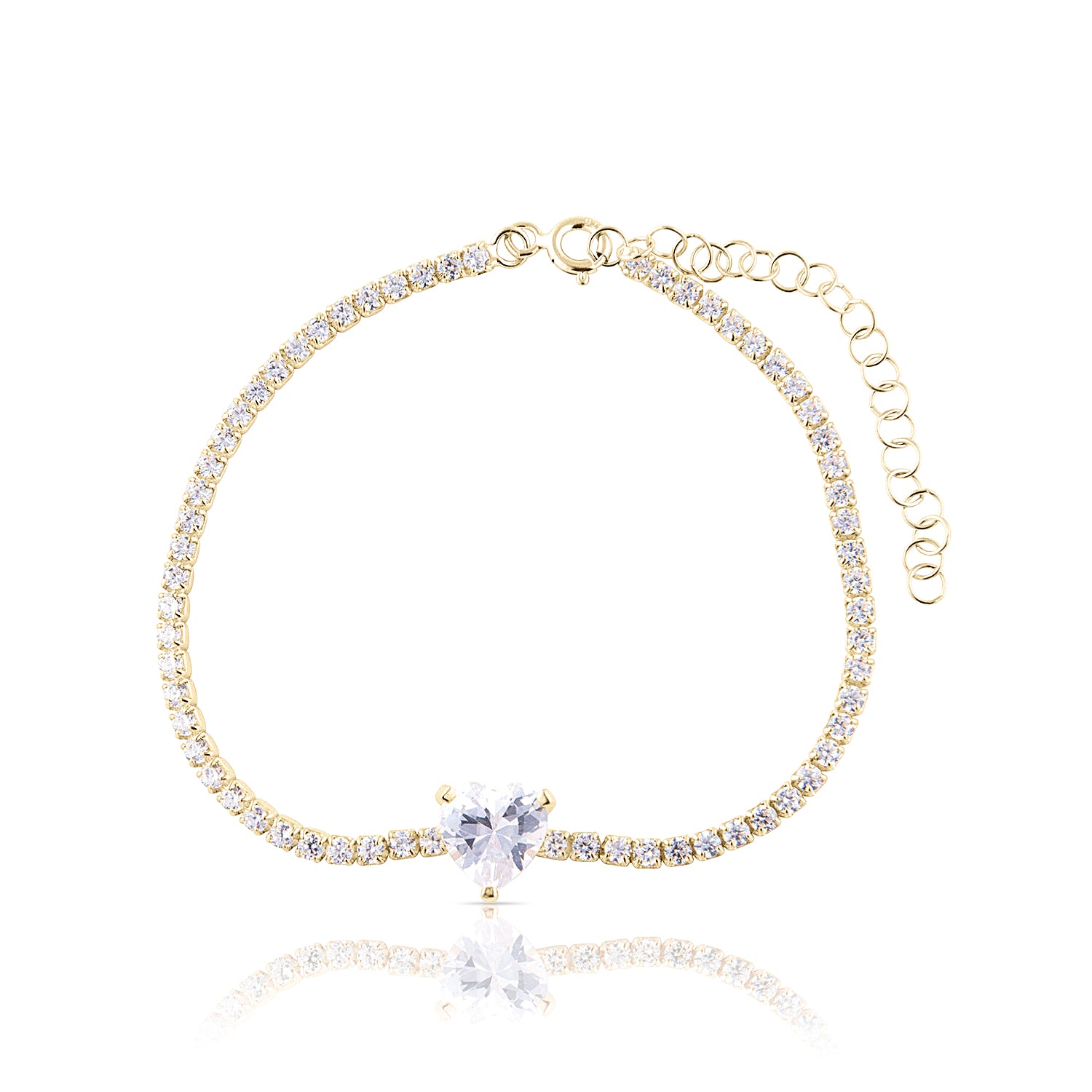 Fancy Heart Tennis Bracelet