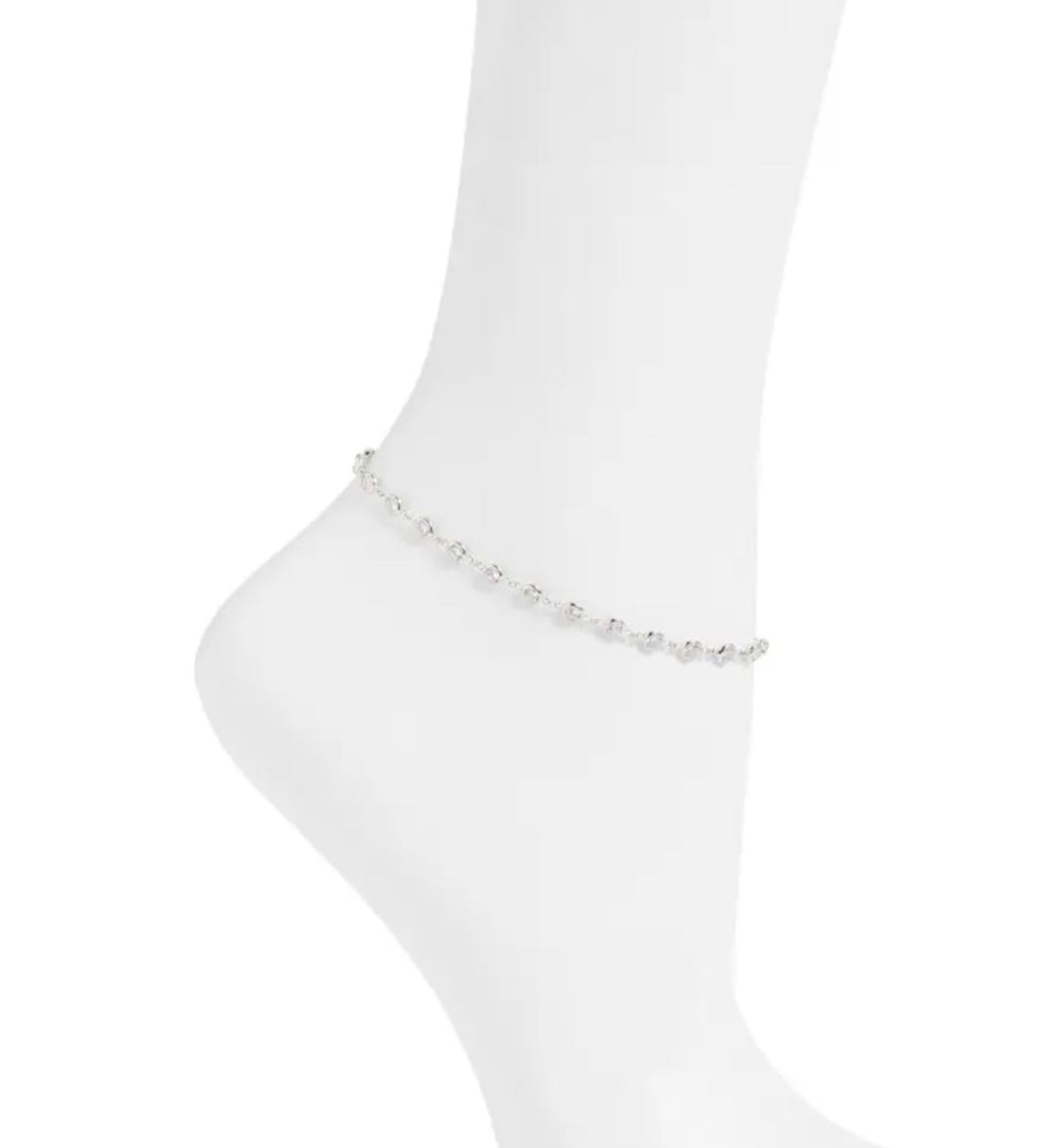 Round Bezel-Set Anklet