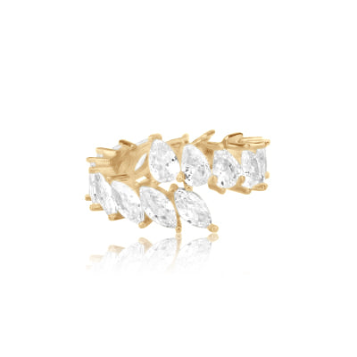 Marquise & Pear Shaped Wrap Statement Ring