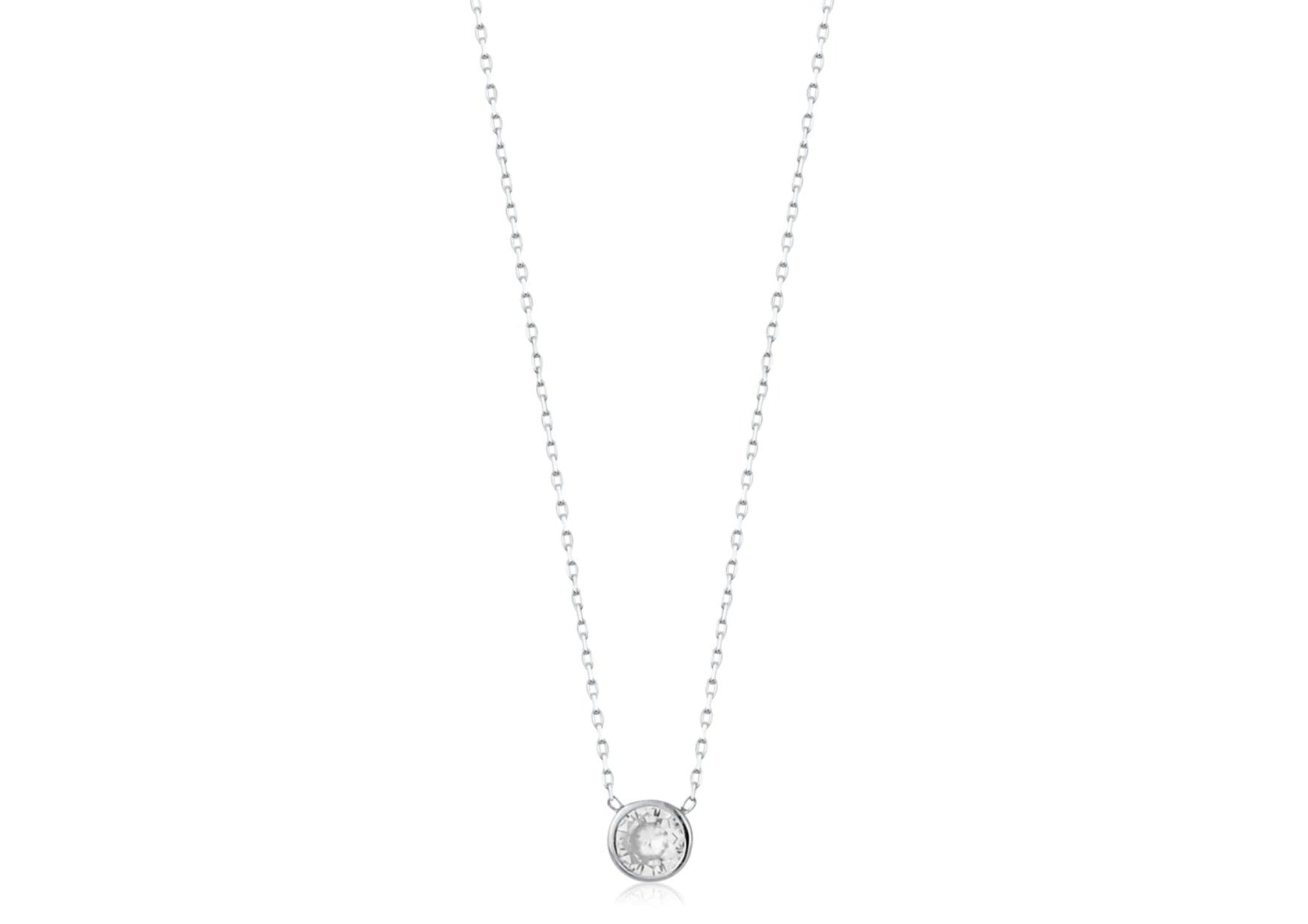 Mini Bezel Solitaire Necklace