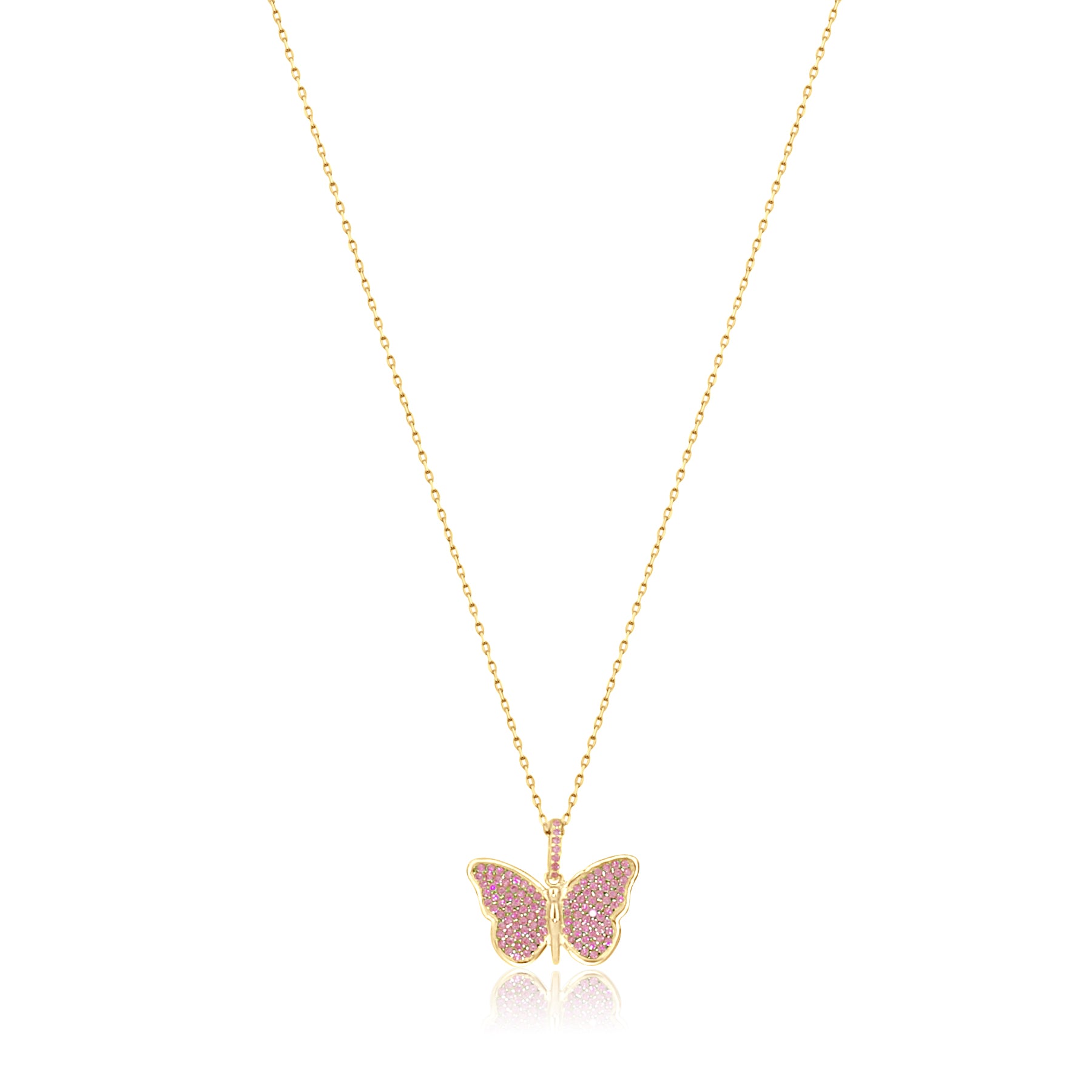 Pave Butterfly Necklace